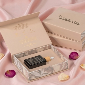 Boîte à rabat magnétique <span class=keywords><strong>de</strong></span> luxe personnalisée pour huiles essentielles, cosmétiques, flacons compte-gouttes, emballage écologique recyclable avec insert - Product Image 1