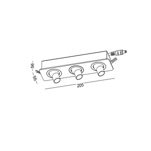 Plafonnier led <span class=keywords><strong>noir</strong></span> anodisé en aluminium avec trois têtes réglables, nouveau modèle, 9w - Product Image 6