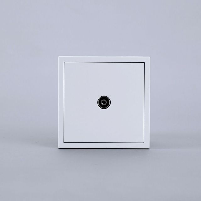 Wall Mounted Satellite TV Signal Socket, Coaxial Antenna Port for Home Television Installation