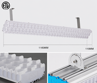 Éclairage LED linéaire pour sports en salle 84W 3320lm 6000K CRI80, double couche anti-éblouissement, sans scintillement, luminaire pour terrain de badminton