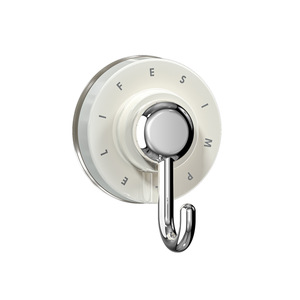 Suction Cup <b>Hook</b> <b>White</b> Single <b>Hook</b> 20-30kg Load Capacity Suction Mounted Towel Rack <b>Coat</b> Rack Bathroom Storage Minimalist Design - Product Image 2