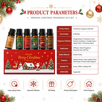Ensemble d'huiles parfumées de Noël de luxe de qualité supérieure, naturelles et pures, pour la fabrication de savons, de parfums et de diffuseurs d'aromathérapie