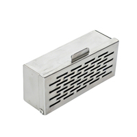 Boîte à fumée Pinnovo pour barbecue au charbon et au gaz propane, boîte à fumée en acier inoxydable pour copeaux de bois, accessoires pour barbecue, pour barbecue à granulés
