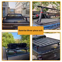 SEMRISE - Couvre-benne rétractable en alliage d'aluminium de haute qualité pour pick-up 4x4 F-150, étanche, avec serrure à code et clé