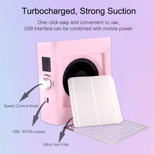 Colector de Polvo para Uñas Profesional de 85W con Motor sin Escobillas de Alta Potencia, Portátil, Inalámbrico, para Uso en Salón, Fuerte Succión para Esmalte de Uñas - Product Image 3