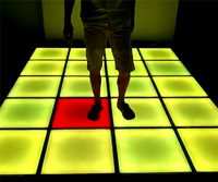 Piste de danse LED à matrice lumineuse pour scène de DJ, bar, boîte de nuit, avec contrôle par carte SD ou PC, pour mariages et parcs à thème