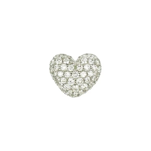 Pendentif cœur en or blanc 18 carats avec diamants de 0,612 ct, 53 pierres, 0,99 g, bijoux fins pour femmes - Product Image 1