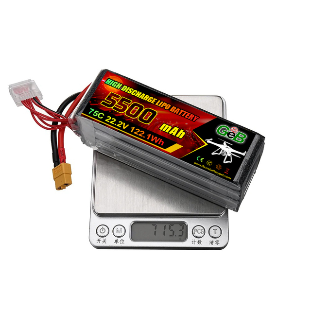 For 22.2V 5500mAh 20000mAh 6S LP2030 NMC Lithium Polymer Battery Pack High Discharge 75C 300 Cycles for Drone XT60 Plug