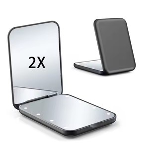 Du lịch trang điểm Pocket gương xách tay 1X/2X phóng đại Led Nhỏ Gọn PURSE gương với ánh sáng cầm tay nhỏ thắp sáng cho món quà - Product Image 1