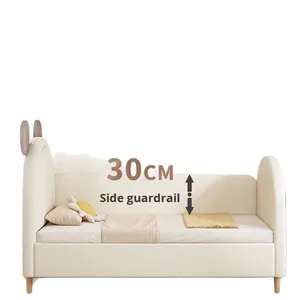 <span class=keywords><strong>Culla</strong></span> per Bambini in Legno Massello con Sponda Estensibile, Design Minimalista Moderno per Ragazzi e Neonati - Product Image 1