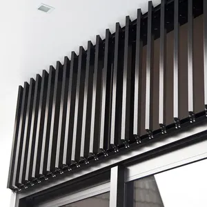 Nhà nhôm có thể điều chỉnh nội thất louvered riêng tư màn hình cửa sổ màn trập không khí louver Vent