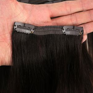 Cheveux indiens épais, extrémités soyeuses, lisses, vierges, non-remy, qualité salon, injection invisible, clip invisible en PU, cheveux à clipser - Product Image 5