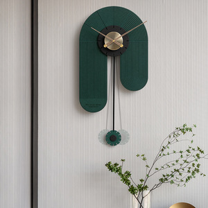 Dynamic Swing Wall <b>Clock</b> Gray Irregular Shape Silent <b>Battery</b> Powered Home Decor Art Piece - Product Image 4
