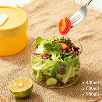 Boîte de conservation en verre borosilicate transparent de haute qualité, compatible micro-ondes et réfrigérateur, idéale pour le déjeuner, les fêtes, la conservation des aliments et l'utilisation en cuisine