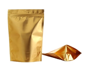 Custom Printed Metallized Gold Stand up Zipper Pouch Smell Proof Zip Lock Bag Bolsas <strong>Plasticas</strong> - Product Image 1