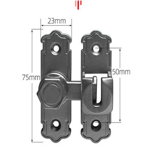 Loquet de porte en alliage d'aluminium, design minimaliste, pour portes de chambre en bois, installation facile, boucle de fixation sans perçage - Product Image 2