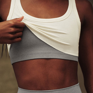 Nuovo Arrivo 2026: Top Sportivo da Donna con Scollo a Barca Anteriore e Posteriore, con Canotta Integrata, per Yoga e Palestra, con Dettagli a Contrasto Colore, Reggiseno Sportivo per Fitness - Product Image 3
