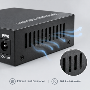 มินิ 10/100Mbps 1FE+1FX ตัวแปลงสื่อไฟเบอร์ออปติก, ไฟภายนอก DC 5V 1A, แรงดันไฟฟ้ากว้าง 5-12V, สำหรับขยายเครือข่ายกล้องวงจรปิด - Product Image 3