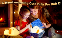 Veilleuse chien mignon respectueux de l'environnement Silicone bébé lampe de chevet USB Rechargeable réglage des lumières