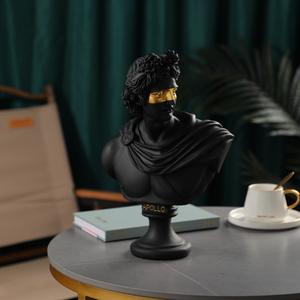 Vente en gros de figurines grecques pour la décoration de la maison <span class=keywords><strong>Apollo</strong></span> Diana, sculpture en résine simulée en plâtre, statue scandinave pour le salon - Product Image 4