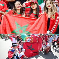 Drapeaux marocains personnalisés, bannière extérieure 3x5FT, drapeaux de pays en polyester imprimés numériquement, mât de drapeau en aluminium, bannière publicitaire électorale