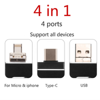 Unidad Flash USB3.2 Ultra Rápida de Cuatro Puertos OTG Tipo-C, Memoria Portátil de Metal, Pendrive de 32GB 64GB 128GB 256GB, Logotipo Personalizado OEM