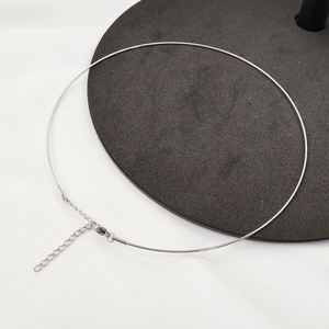 Minimalist Trendy 1MM Thick Choker <b>Necklace</b> PVD 18K Gold Plated Stainless Steel Wire for Women Daily Wear - Product Image 4