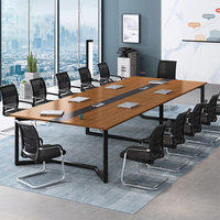 Table de conférence de salle de réunion en bois moderne de haute qualité, prix d'usine en Chine, mobilier de bureau, écologique, durable, hôpital, école
