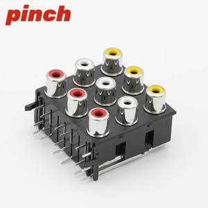 Conector RCA tipo Pinch de 2 pines para montaje en panel, toma de audio y video para equipos AV - Product Image 4