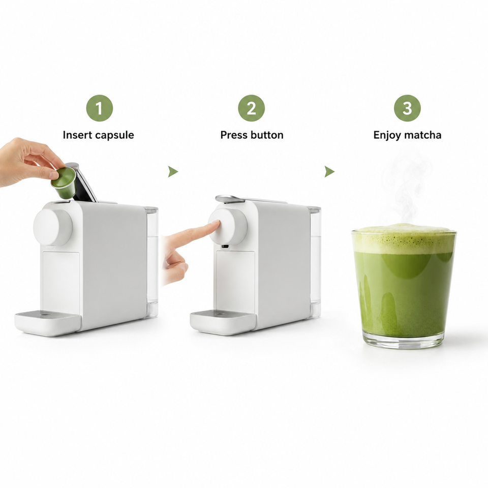 Ceremonial Pure Matcha Green Tea Slimming Capsules Healthy Cup Bottle ...