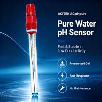 Sonde de pH pour centrale électrique, capteur de pH pour eau de chaudière, eau d'alimentation à faible conductivité, référence gel pressurisé, personnalisable OEM ODM