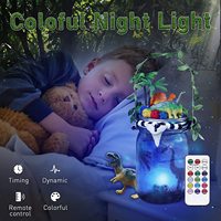 Kits artisanaux de lanternes en dinosaure, avec 6 Mini dinosaures, jouets d'art et artisanat, veilleuse, cadeaux pour enfants garçons et filles, pièces