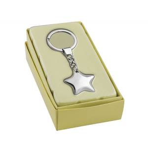 Llavero Metálico Estrella con Acabado Plateado, Diseño Simple para Uso Diario - Product Image 2