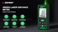 Outils de mesure laser d'extérieur SW-50G rechargeable Ip54 faisceau vert M/in/ft 50m mesure d'angle et de hauteur télémètre laser