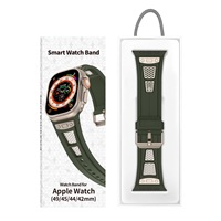 Neues Luxus-TPU-Armband mit Metallgitter 45mm 49mm integriertes AP-Silicone-Gummiband mit Buckel