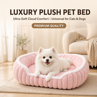 Coussin carré en peluche douce pour animaux de compagnie, lavable, chaud, en coton PP, pour chat et chien, avec fond antidérapant, vente en gros