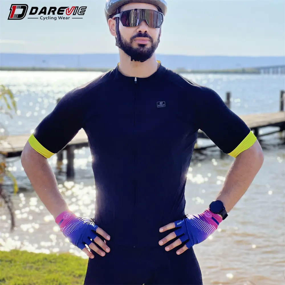 Darevie custom manica corta da ciclismo uniforme da corsa estiva maglie da ciclismo asciugatura rapida traspirante da uomo da bici da strada