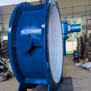Válvula de Mariposa Neumática de Doble Excentricidad D642H-16C de Acero Fundido con Sello Duro de Acero Inoxidable para Uso en la Industria Química a Altas Temperaturas - Product Image 2