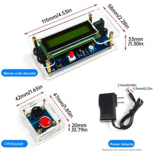 Decodificador de código Morse DC9V, placa de circuito a granel, transmisor inalámbrico, receptor, práctica de soldadura DIY, electrónico, 1 unidad - Product Image 6