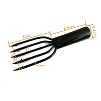 Lance de pêche en acier inoxydable à haute teneur en carbone harpon poisson 3 4 5 broches fer de lance fourche lance avec barbe harpon fléchettes pointe gaff