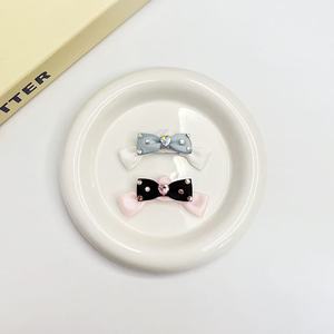 Cute Princess Style Pet Hair <b>Clips</b> For Dogs Cats Nylon Bowknot S 2.3cm M 2.8cm Solid Color Hair Accessories - Product Image 2