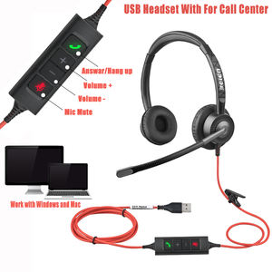 Nouveau casque téléphonique stéréo avec prise <span class=keywords><strong>USB</strong></span> de conception avec microphone, casque antibruit pour ordinateur portable de bureau - Product Image 2