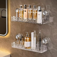 Acrylique Maquillage Organisateur Boîte De Rangement En Plastique Ménage Mural Toilette De Stockage Rack Stands Bin Panier Spectacle De Stockage Titulaire