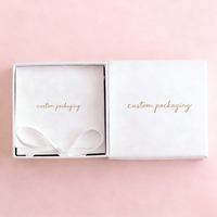 Boîte à bijoux en papier rigide avec gaufrage, logo personnalisé, insert de protection pour le rangement des montres