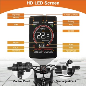 Spoked Wheel Cheap Electric Dirt Bikes Fat Tire Mountain <b>Bicycle</b> Chopper Steel USA Customized Logo 48V Black 7 Speed - Product Image 2