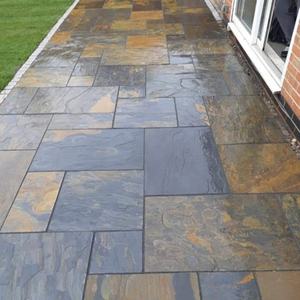 ขายตรงจากโรงงาน ราคาดี กระเบื้องปูพื้นหินชนวนธรรมชาติสีสนิม สำหรับลานบ้าน สวน และพื้นที่กลางแจ้ง - Product Image 3