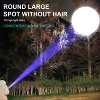 Mini lampe torche LED rechargeable par USB, super lumineuse, avec zoom télescopique, projecteur portable pour le camping en plein air, la randonnée