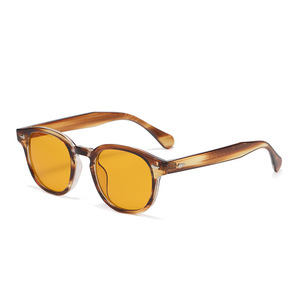 Lunettes de soleil tendance rétro Mi Nail 2024, monture ronde en PC, verres acryliques UV400 pas chers, anti-lumière bleue - Product Image 6