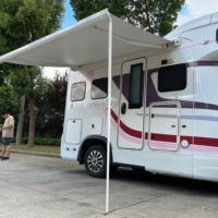 Auvent de caravane léger et économique, entièrement fermé, résistant aux intempéries et à la corrosion, pour petites caravanes, table télescopique W5500 pour camping-car