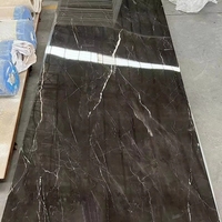 Panel Decorativo de Pared 3D de PVC con Aspecto de Calacatta Gold para Revestimiento de Cocina, Nero Marquina Negro para Dormitorio, Estilo de Grano de Madera